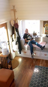 Every feature in a tiny house has to earn it’s space and with the rising popularity in mini-splits, a wood burning stove just isn’t necessary anymore. Would you have kept it… or traded it for storage? 🤔💭🔥 Full video tour of this Tiny Home ➡️ (Link in bio: https://youtu.be/ZbZ-qB96EKk?si=kZI01BDan_El-2ZP) 🏠: @ericwheeler53 🎥: @thedesertcruiser #tinyhousedesign #tinyhomeonwheels #offgridliving #alternativeliving #tinyhouse | Tiny House Giant Journey