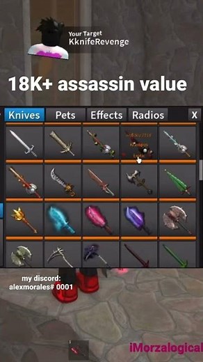 18K+ roblox assassin knife value!