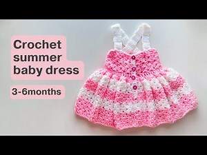 Easy and Fast Crochet Summer Baby Dress 3-6 months (BEGINNER friendly)