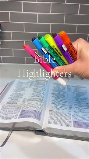 Gel highlighters made specifically for the Bible! They glide so smoothly, don’t smear or smudge, and they don’t bleed through. They are a staple for my Bible studies! They’re also super affordable and have free shipping!👏🏻👏🏻 #biblehighlighters #highlighters #biblestudytips #tiktokshopcybermonday #tiktokshopblackfriday