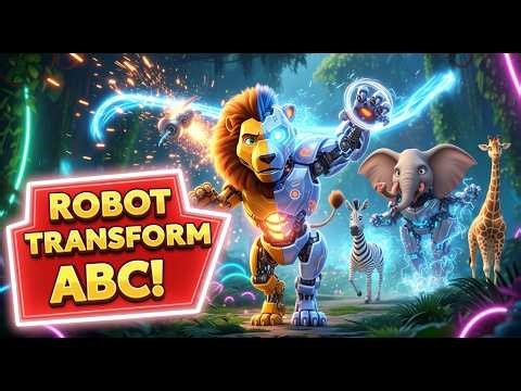 ABC Safari Robot Transformations ⚙️🤖 | A to Z Animal Action Song for Kids