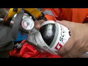 How To Refill your Scott Sabre ELSA EEBD 200 Bars Using Bauer Junior II Air Compressor