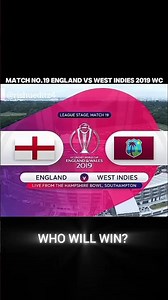 England vs West Indies match highlights || ICC World Cup 2019