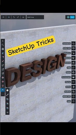👉 Cool Tricks in SketchUp You Should Know! #SketchUp #3DText #SketchUpTips
