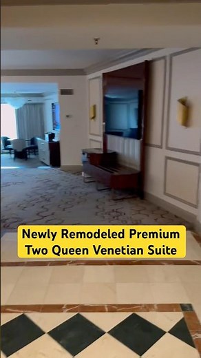 Newly Remodeled Premium Two Queen Venetian Suite! #venetianlasvegas #lasvegas #travel #hotel #vegas