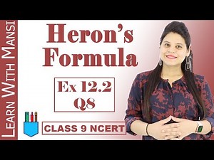 Class 9 Maths | Chapter 12 | Exercise 12.2 Q8 | Heron's Formula | NCERT