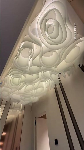 Wavy Fabric Ceiling Installation | Modern Interior Design