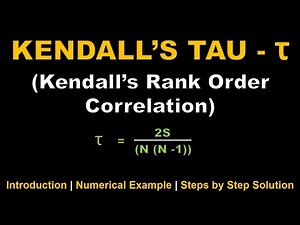 Kendall’s Rank Order Correlation: Kendall’s Tau - τ Video Lecture | Psychology for UGC NET