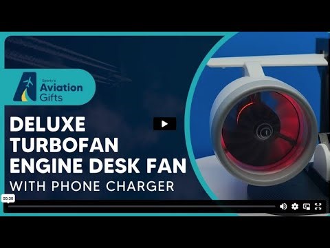 The BEST Desktop Display - Turbofan Engine with Phone Charger