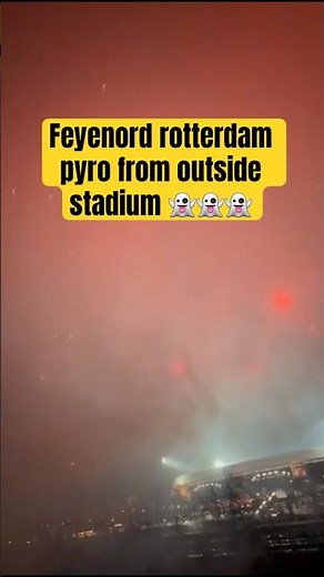 "FEYENOORD ROTTERDAM GO WILD! 🔥 Massive Pyro Show OUTSIDE Stadium After UEFA Ban!"
