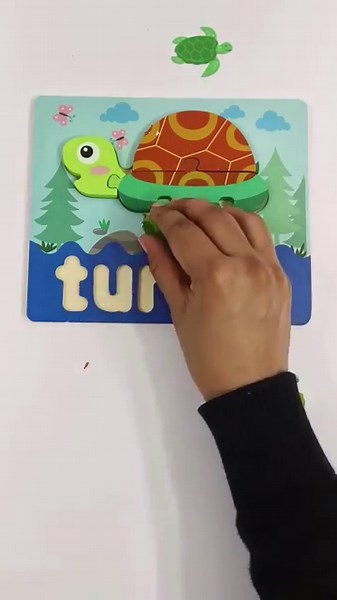 🐢 Turtle Puzzle | Learn Sea Animals | Sea Animals Song #cocomelon #toddlerlearning #shorts