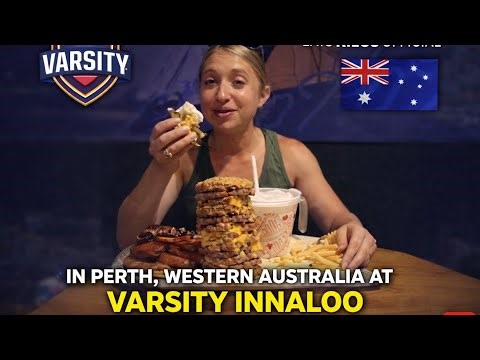 In Perth, Western Australia at Varsity Innaloo take 20x20Burger Stack Challenge_Eats Kilos Official