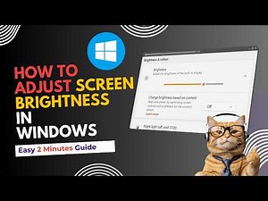 How to Adjust Screen Brightness in Windows 10 and 11