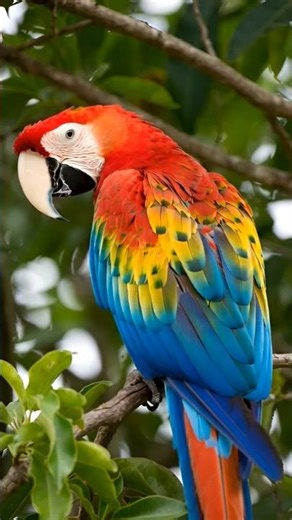 The Stunning Scarlet Macaw in Flight! 🦜✨