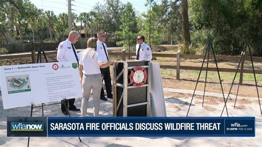 Sarasota fire officials discuss dangerous wildfire conditions. https://www.wfla.com/news/sarasota-county/live-map-where-are-the-wildfires-in-florida/ | WFLA News Channel 8