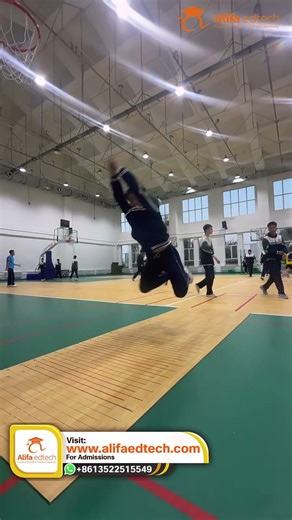 Incredible Leap! Student Mastering the Standing Long Jump 🏃‍♀️✨