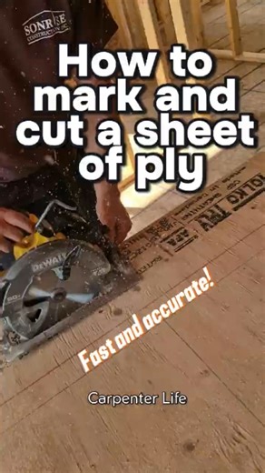 How to mark and cut a sheet of ply.