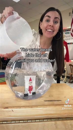 Watch this elf appear like magic with a simple water bead trick!