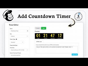 How to Add a Countdown Timer to mailchimp (add urgency timer)
