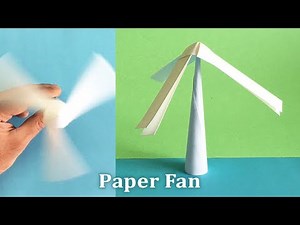 Spinning Paper Fan | How to Make a Rotating Paper Fan Origami | Fun Crafts