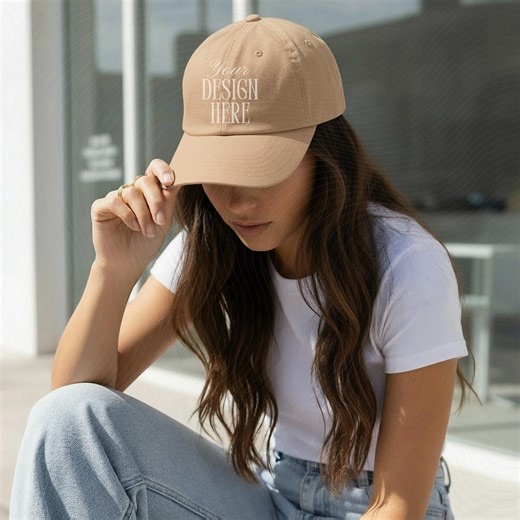 Classic Dad Cap Mockup, Khaki, Yupoong 6245CM, Adjustable Unisex Hat, Trendy Cap Style, Streetwear, Minimal, for Print on Demand Sellers - Etsy