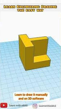 Engineering Drawing | Orthographic Projections using Tinkercad software 03 | Learn with Nikhil