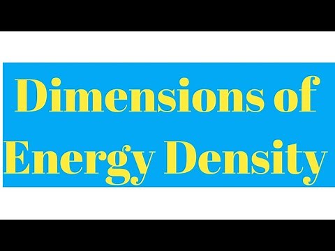 Dimensions of Energy Density ‪@varalakshmisphysicsclasses‬