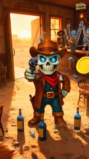 Skeleton Cowboy's Epic Gun Tricks!
