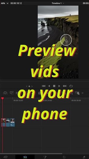 DaVinci Resolve phone preview you didn't know about #davinciresolve #tips #shorts