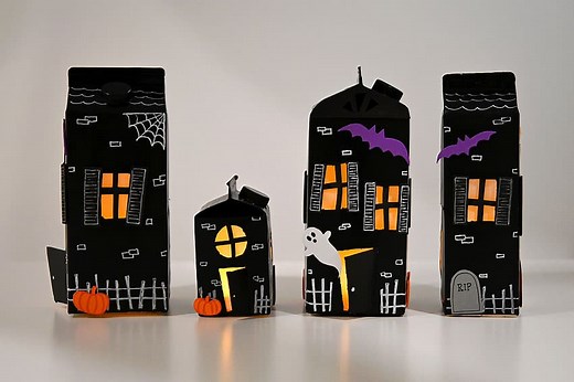 Haunted House Craft for Kids | Milk Carton Haunted House