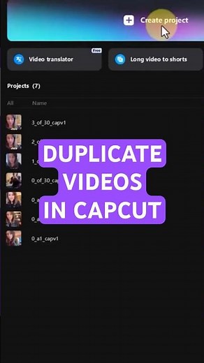 HOW TO DUPLICATE A VIDEO IN CAPCUT #capcut #youtubeshorts