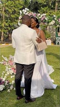 Now you may KISS the BRIDE 🥹 as GROOM sees her FIRST TIME #weddingkiss #kissthebride #bridereels