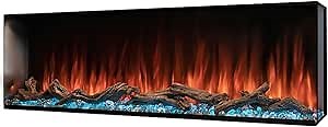 Modern Flames Landscape Pro Multi Electric Fireplace | Customizable Multi-Colored LED Light Ambience | Remote/App Controlled | 80 Inch