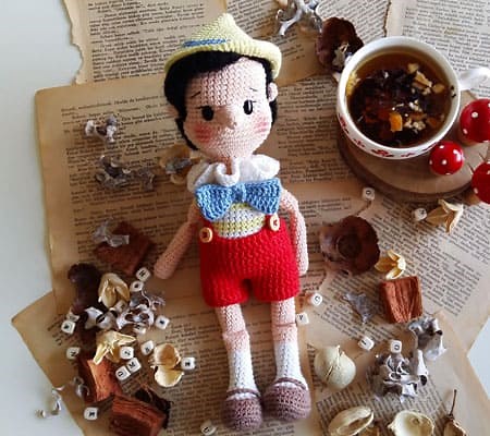 Crochet Pinocchio Amigurumi Doll Free Pattern - Lovelycraft