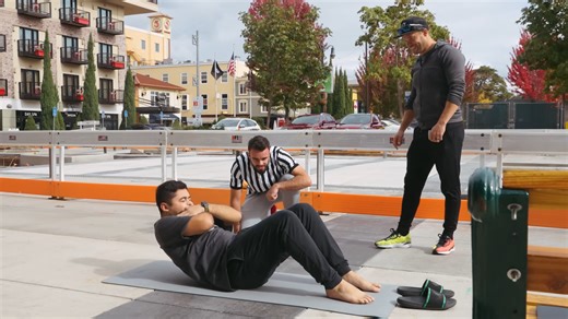 He said it was easy - but he couldn't do a single sit-up