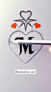 M...... letter love ❤️❤️❤️❤️ #fbreels #foryoupage #fb #artist #artgallery #viral #art #fbpost #foryou #viralpost | Narendra's art