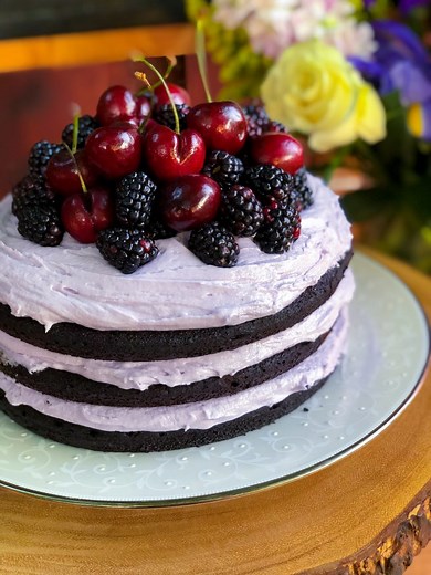 Chocolate Lavender Dream Cake