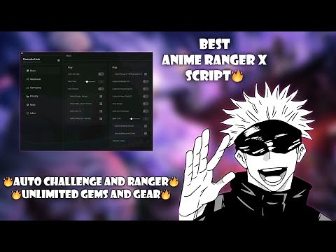Anime Ranger X Script (Auto Challenge, Auto Ranger, Unlimited Gem & Gear)