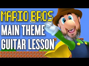 Super Mario Bros Theme Song Guitar Lesson + Tutorial
