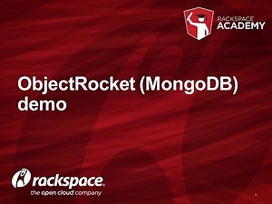 ObjectRocket (MongoDB) demo