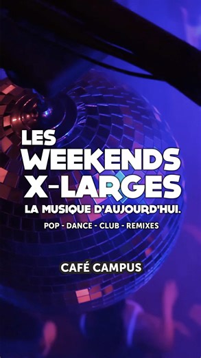 🔥 CE SOIR – WEEK-END XL AU CAFÉ CAMPUS 🔥 Ce soir, on passe en mode XL 💥 Top 40, remixes, bangers pop & club — juste des sons qui frappent fort sur le dancefloor. Viens danser, chanter, lâcher ton vendredi comme il faut 🕺💃 👉 Gros beats, grosse vibe, grosse nuit. On se voit sur la piste de danse ! 🪩 🔗 Lien en bio 🎟️ #CeSoir #WEXL #MtlNightClub