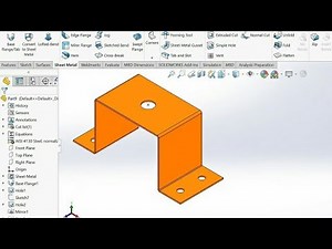 #How to use simple hole in sheet metal cut in solidworks sheet metal simple cut in solidworks#