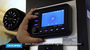 Take your favorite playlists on the water with the simple phone integration and easy maneuvering of the Boss MGV550B marine digital receiver! | Crutchfield