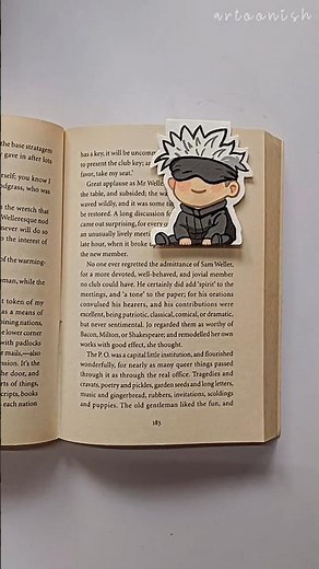 🖤✨Cute Satoru Gojo Magnetic Bookmark 🧲✨ #handmadebookmark #magneticbookmark #diybookmark #craft #diy
