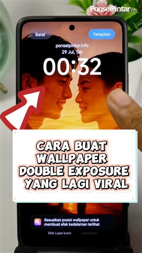 Jangan sampai telat lagi, ini cara bikin Trend Wallpaper Romantis #tutorial #tipsdantrik #trikandroid #android #fypdong | Ponsel Pintar info