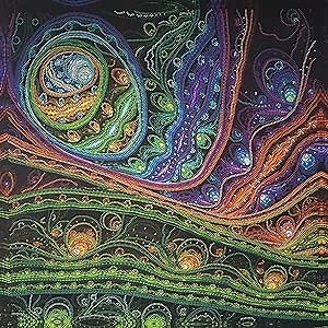 Rainbow Fractal Bead Embroidery Kits, Bead kit, Abstract Beading Pattern, Fractal Needlepoint, Partial Embroidery, Handcraft Tapestry kit