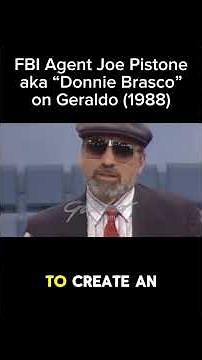 FBI Agent Joe “Donnie Brasco” Pistone, who went undercover in the Bonnano crime family, on Geraldo
