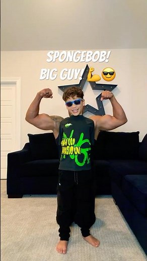 Another Viral Spongebob Dance! Big Guy Challenge! 💪#bigguy #spongebob