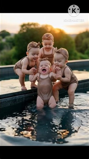 #CuteBabies #BabyPlaying #BabyFun | Baby Falls in Water While Playing 😍