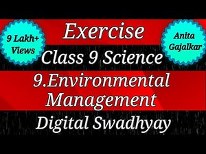 Exercise class 9 science chapter 9 environmental management । Question answer class 9 science। Std 9